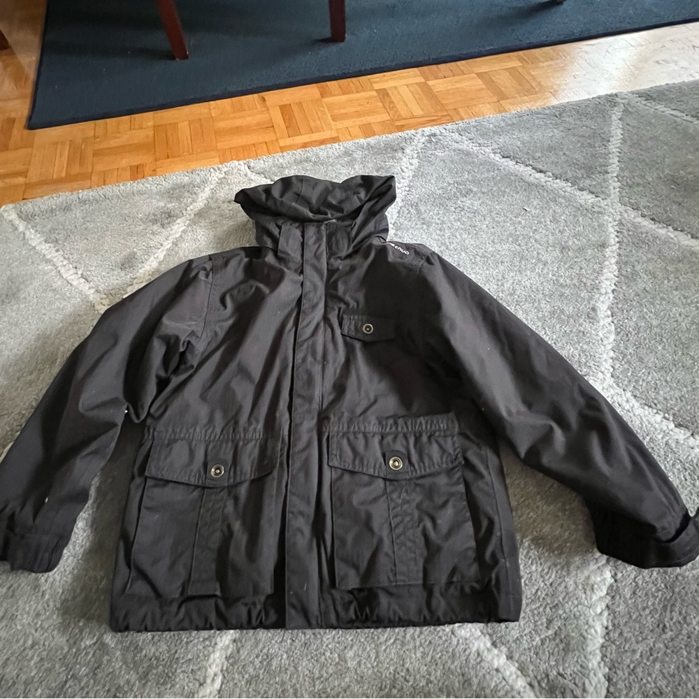 Quechua Kids Black Raincoat